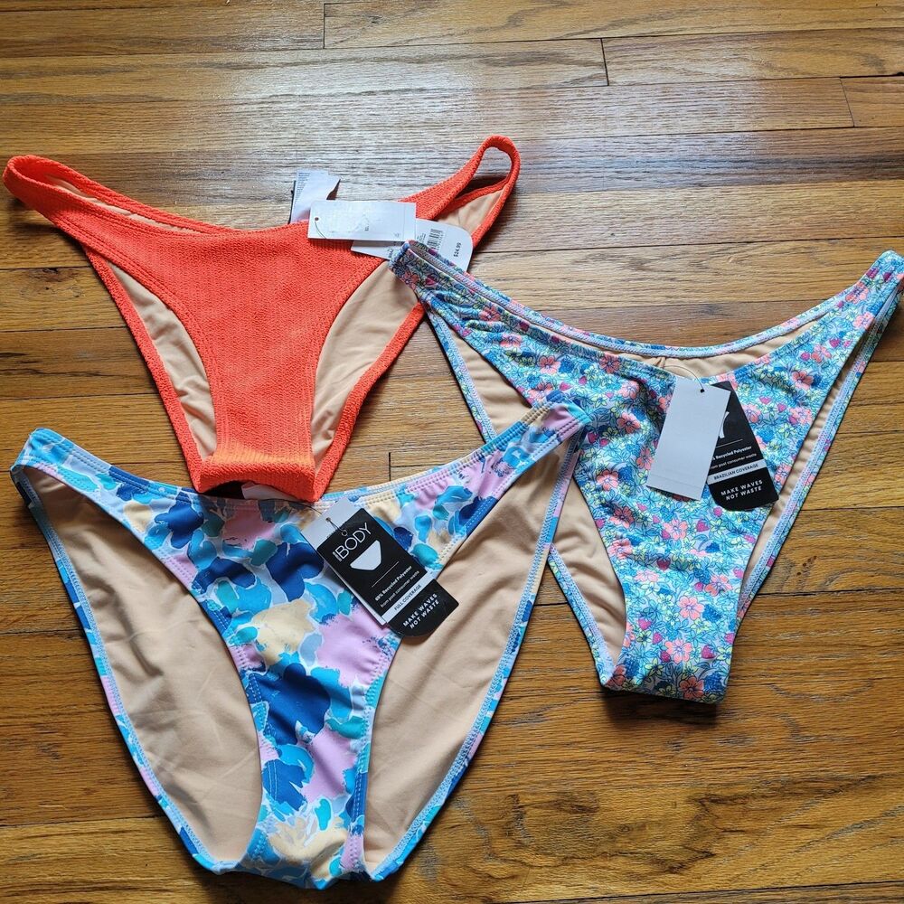 Body by Cotton-On Women's Bikini Bottom Lot of 3 Size Large NWT Swimwear NEW